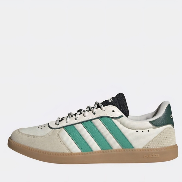 BNWT Adidas Women’s Breaknet Sleek Sneakers White Green Sz 11 Casual Tennis - Picture 3 of 10